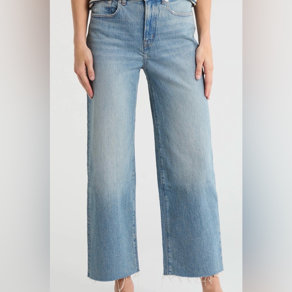 Madewell Light Blue Wide-Leg Crop Women’s Jeans